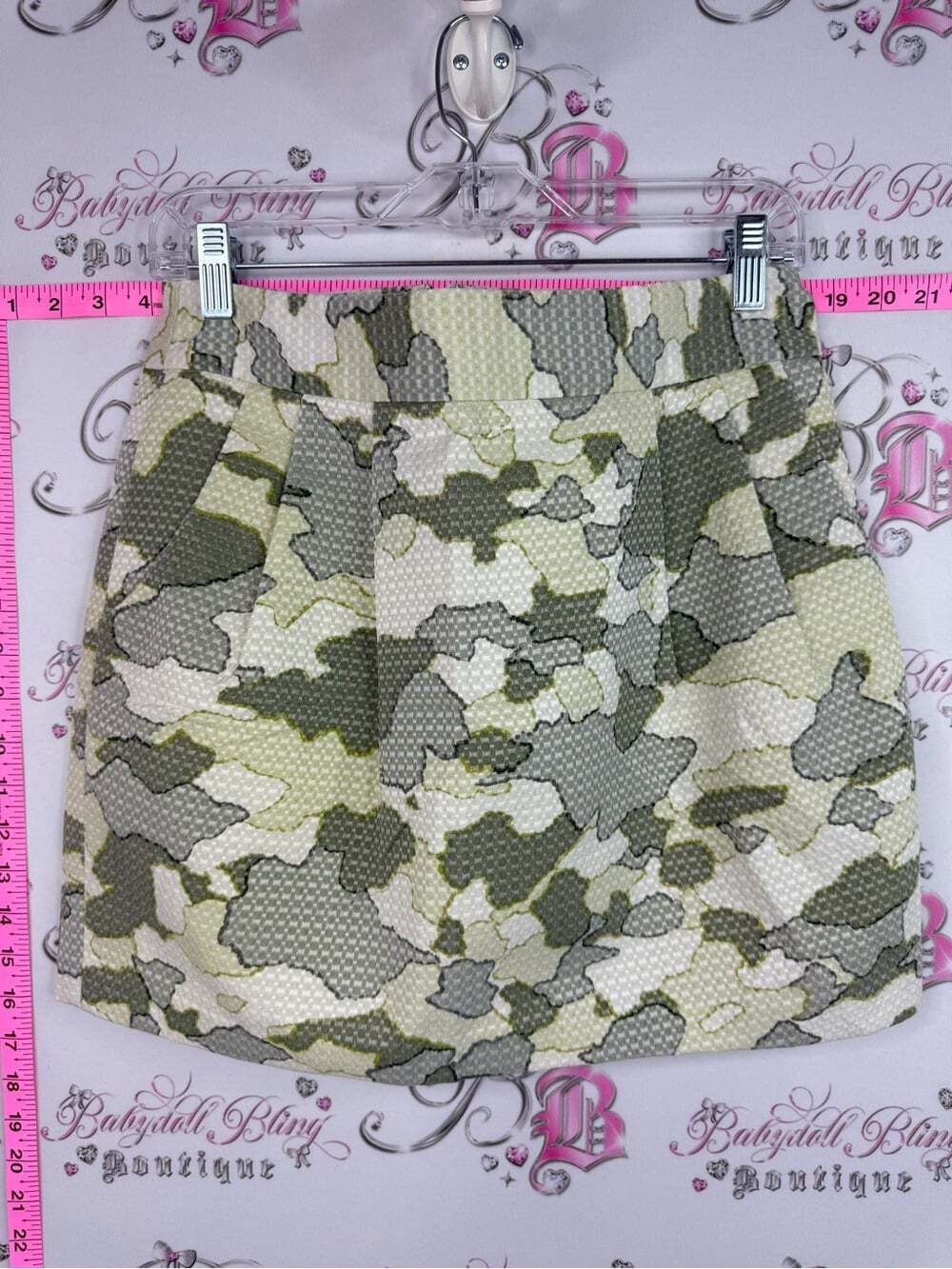 Club Monaco skirt camo Green Camo Mini Skirt